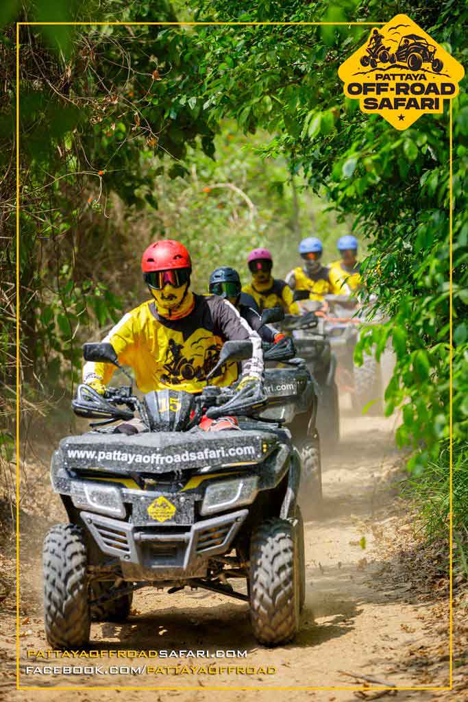 ATV rider on a jungle trail in Pattaya