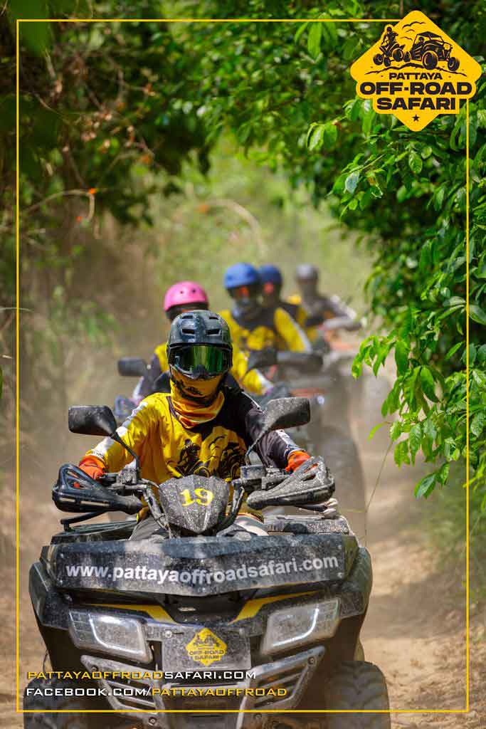 Off-road buggy on a sandy jungle trail near Pattaya