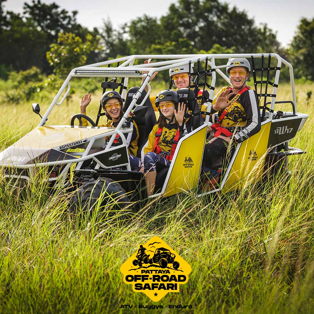 Four-seater family off-road buggy on a Pattaya jungle trail